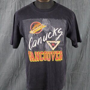Vancouver Canucks Shirt (VTG) - Big Goalie Die Hard Fan - Men's Medium